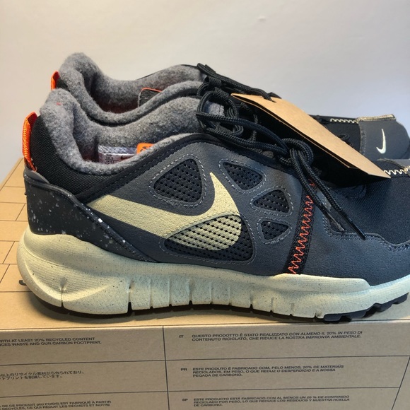 Nike Free Terra Vista Black Canvas Anthracite Orange CZ1757-001 Sz 10.5 Men New - Picture 9 of 16